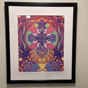 Peter Max Framed 12x14 Inch Art Print - 2000 Light Years